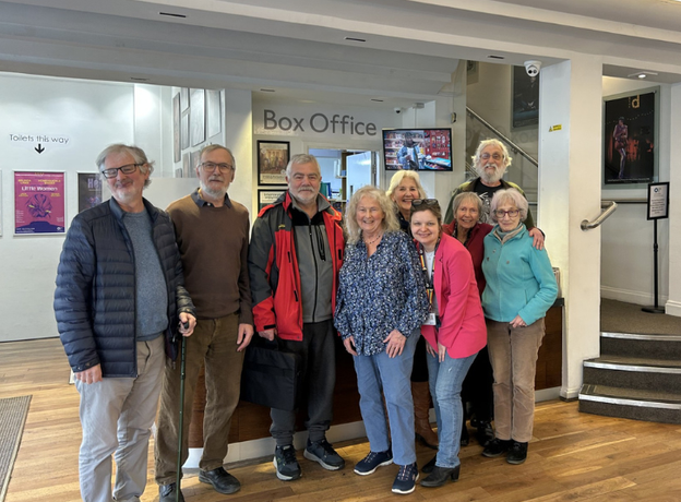 Group of Playmaker Later participants from 2025 standing in the lobby of Oxford Playhouse