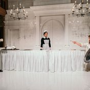 Jack Humphrey as Quince, Pria Kalsi as Flute and Danny Kirrane as Bottom in A Midsummer Night’s Dream