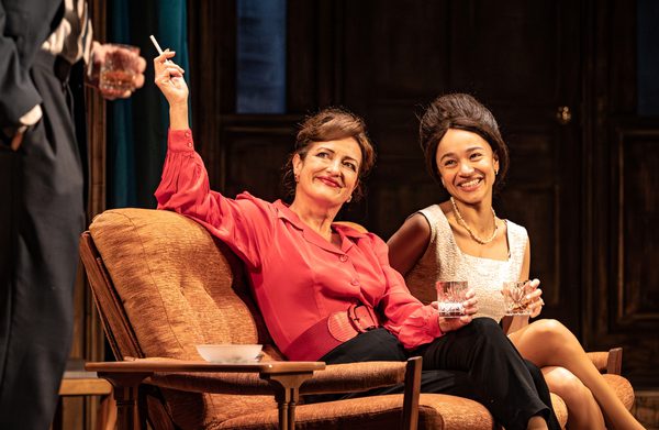 Katy Stephens as Martha and Leah Haile as Honey in Edward Albee’s Who’s Afraid of Virginia Woolf?