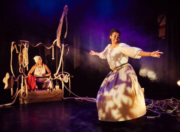 A woman dancing on stage