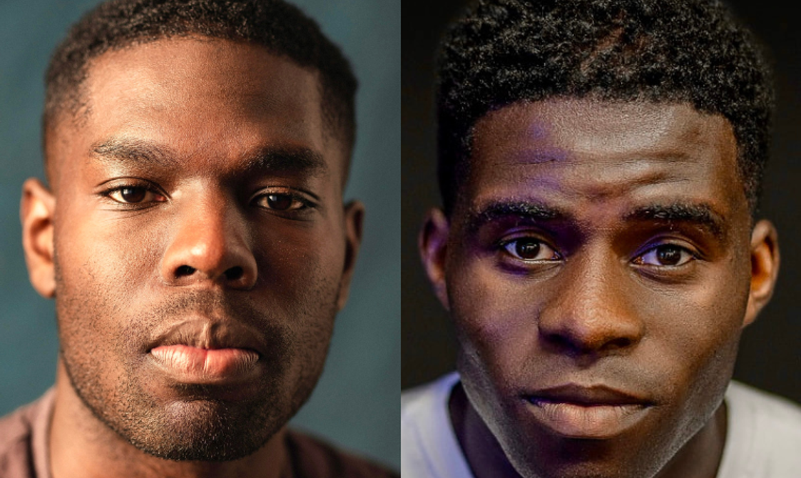 Headshot of Gilbert Kyem Jnr on the left side of image, headshot of Kenneth Omole on the right side of image