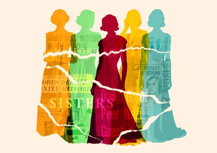 5 different coloured silhouettes of women can be seen with images and text visible within them.