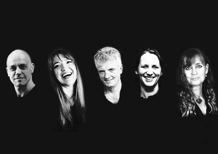 The performers looking at the camera