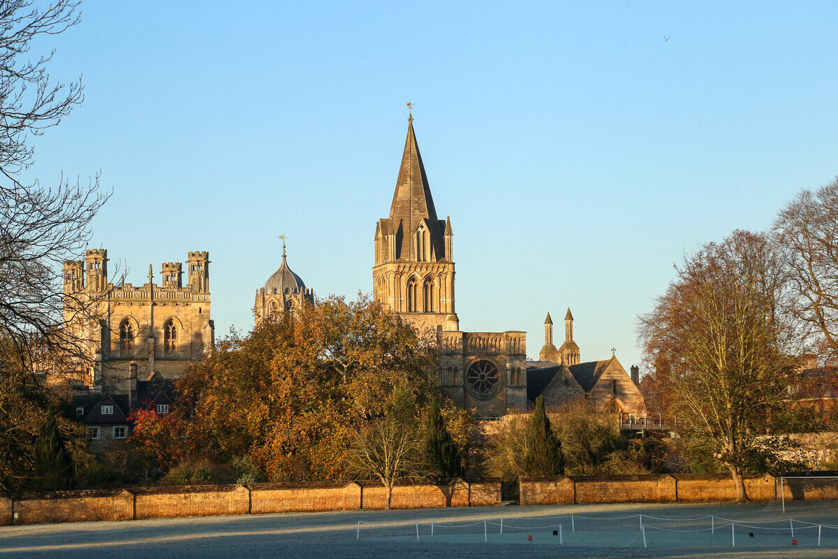 Christ Church College seen from the south at sunset