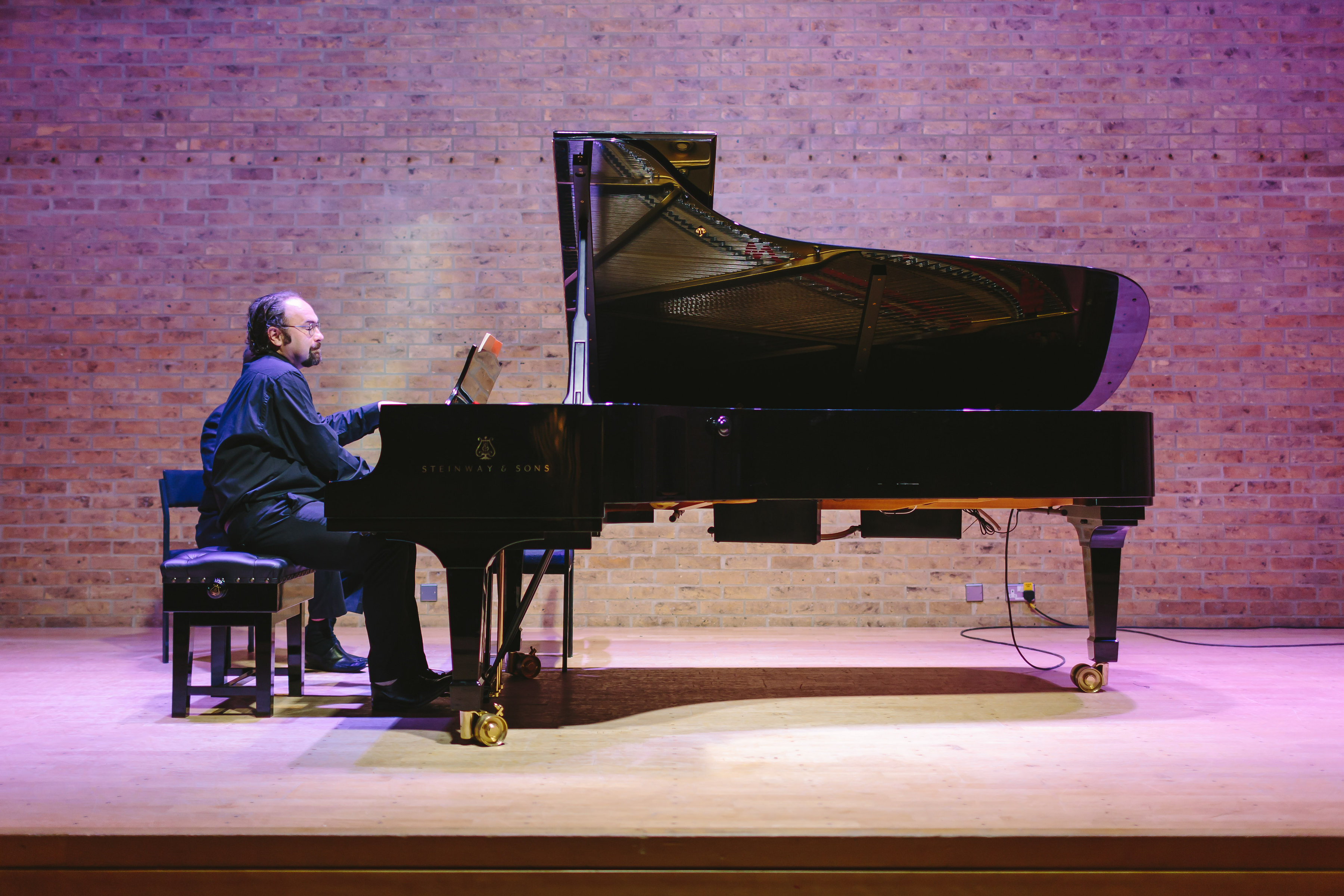 Performer playing piano