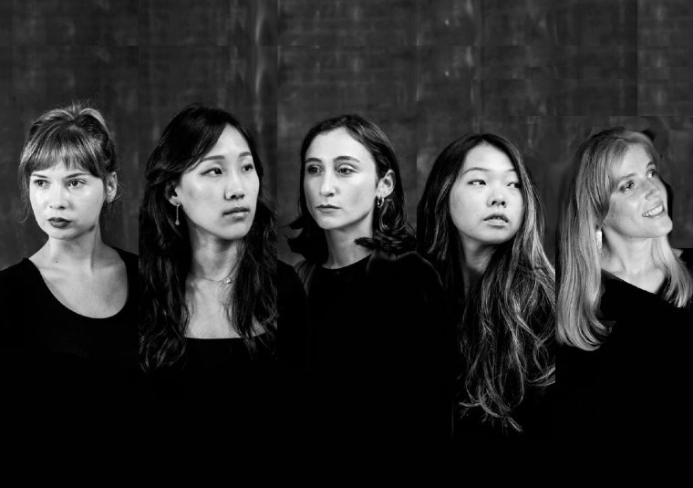 Performers looking at camera