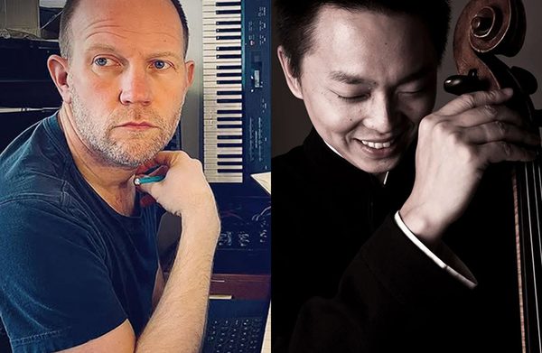 The performers, with instruments