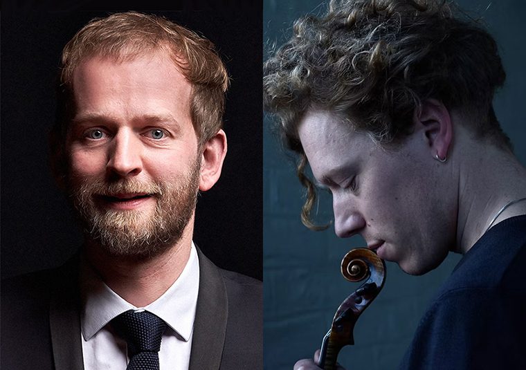 The performers, one of them with an instrument