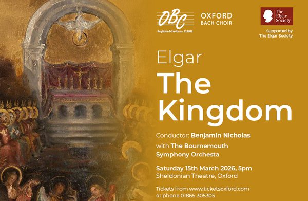 An alter, with text giving the event name on the right