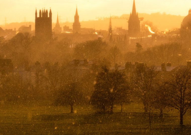 A view of Oxford at sunrise, as seen from the top of South Park