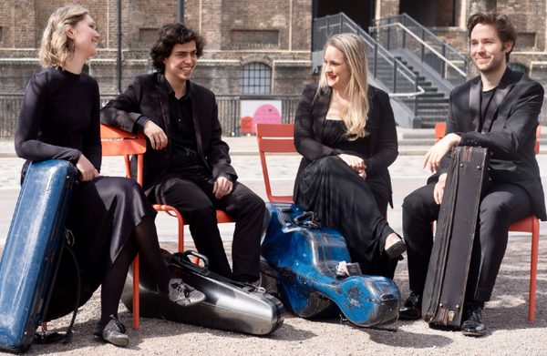 The performers looking at the camera