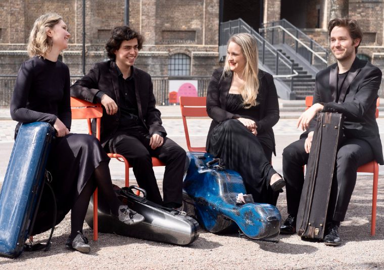 The performers looking at the camera