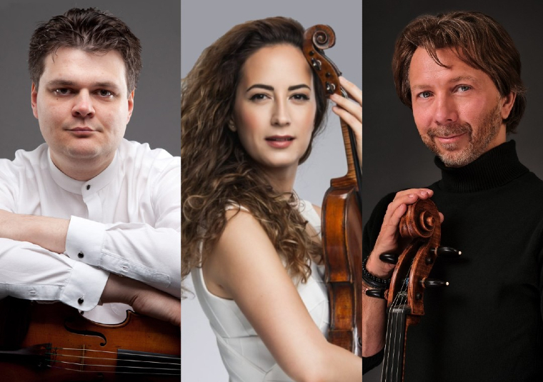 The performer looking at the camera