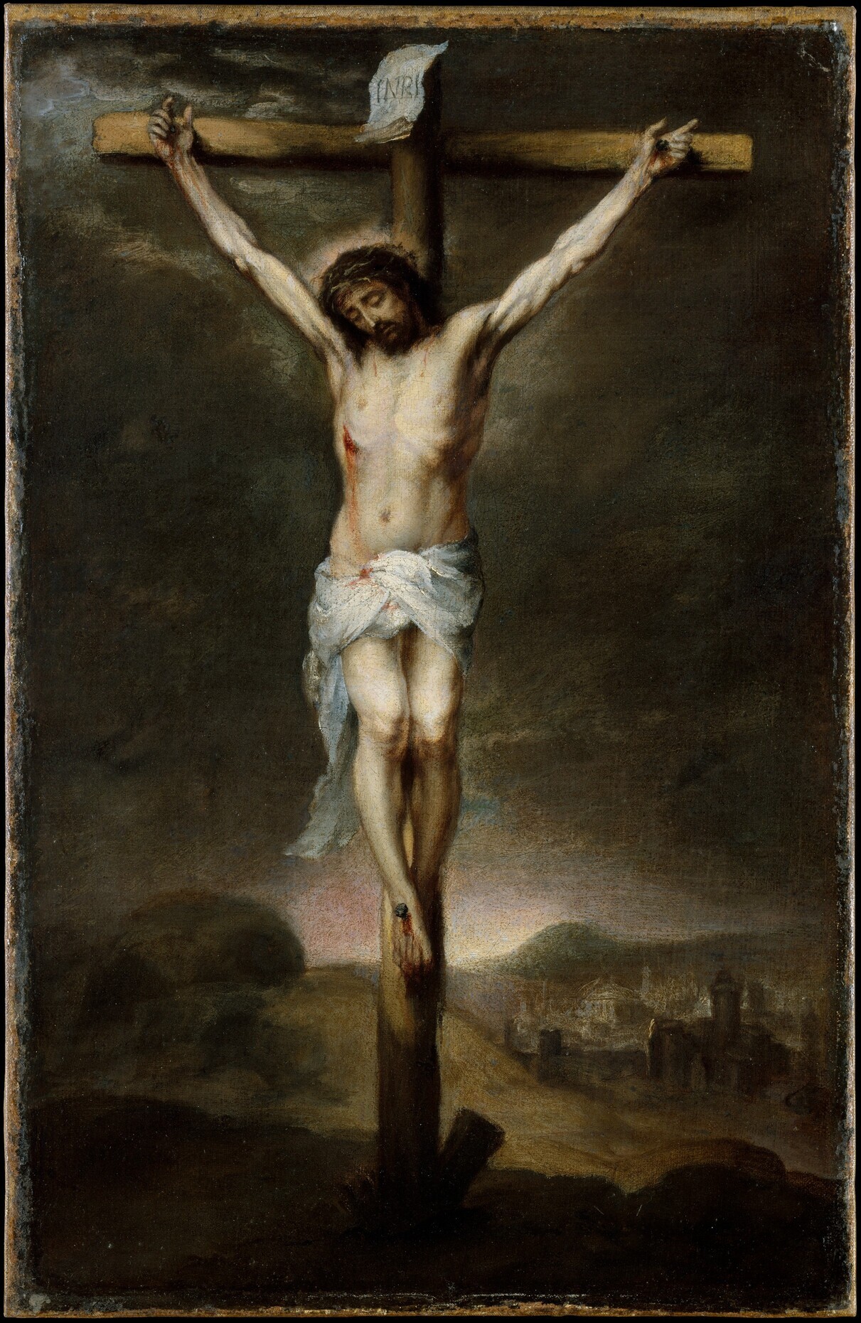 Christ nailed on the cross