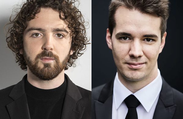 The performers, facing the camera