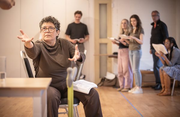 Photo of the Rehearsals for previous Adult Company Production of The Visit