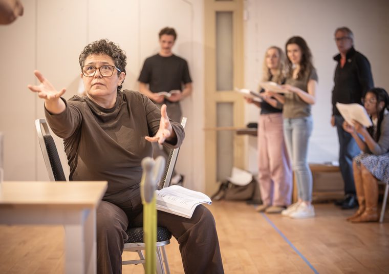 Photo of the Rehearsals for previous Adult Company Production of The Visit